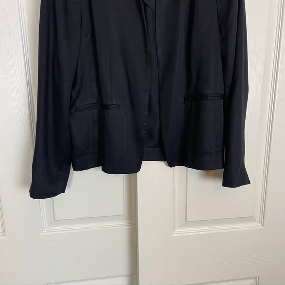 J. Crew Going Out Blazer Black Gramercy Twill Polished Jacket Sz 14 NWT - Picture 5 of 11